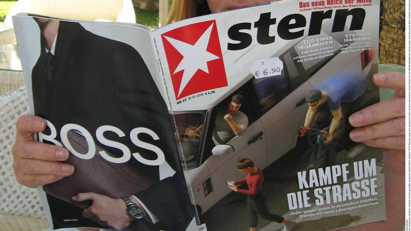 Ein "Stern"-Leser (Archivbild): Die Auflage des Magazins aus dem Hause "Gruner+Jahr" sinkt.