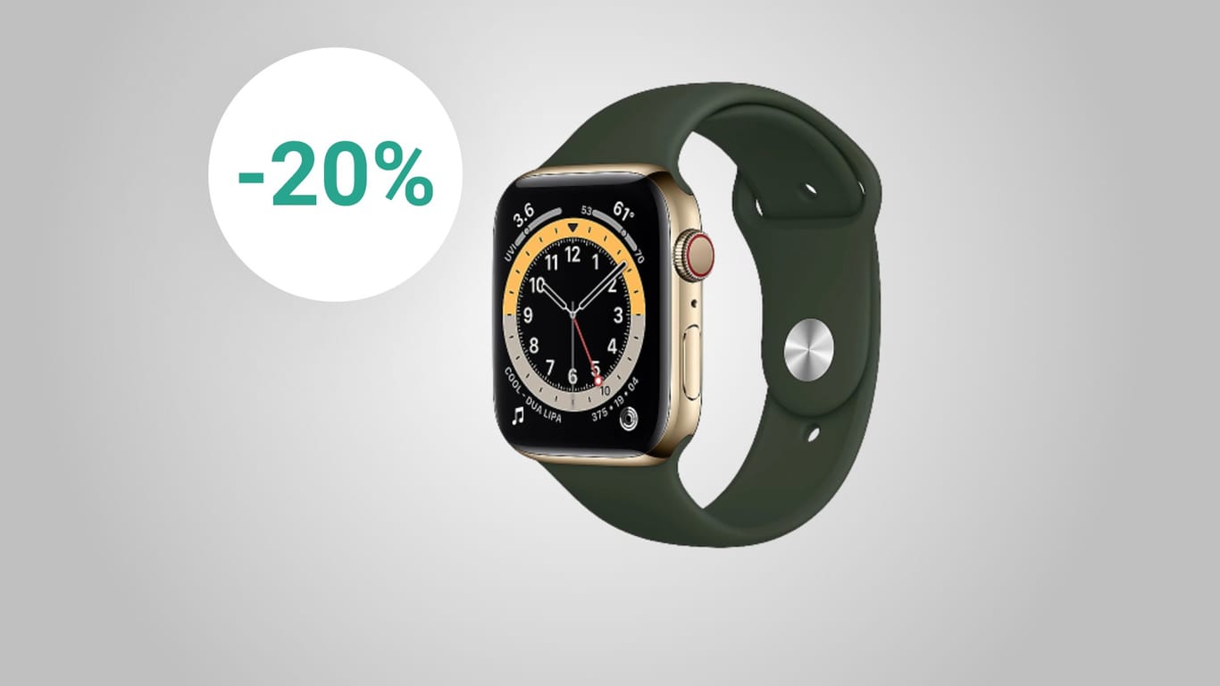 Smartwatch im Angebot: Die beliebte Apple Watch Series 6 ist heute zum absoluten Rekord-Tiefpreis erhältlich.