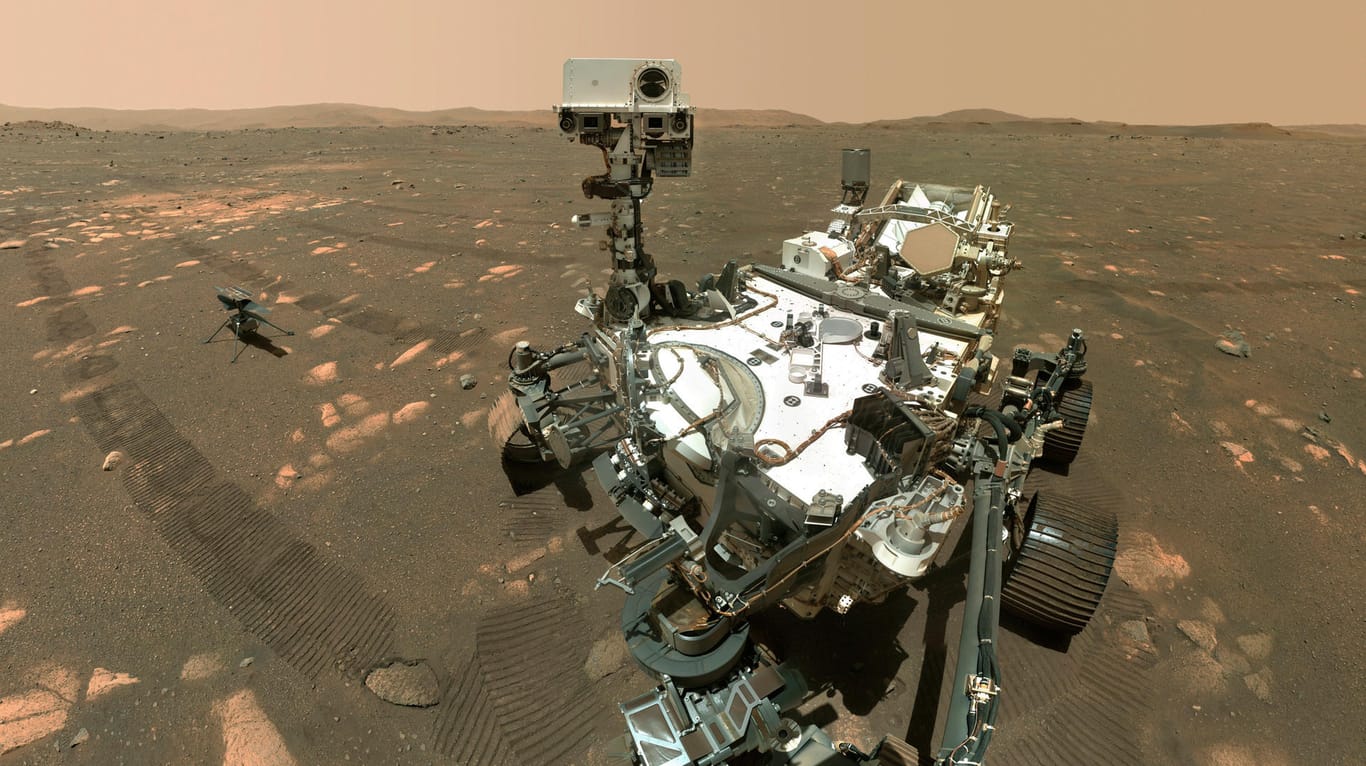 Der Mars-Rover "Perseverance": Bereits im Februar ist der Roboter auf dem Mars gelandet.