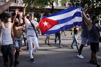Proteste in Kuba: Im Juli gingen tausende Kubaner auf die Straße, um gegen die Regierung zu protestieren.