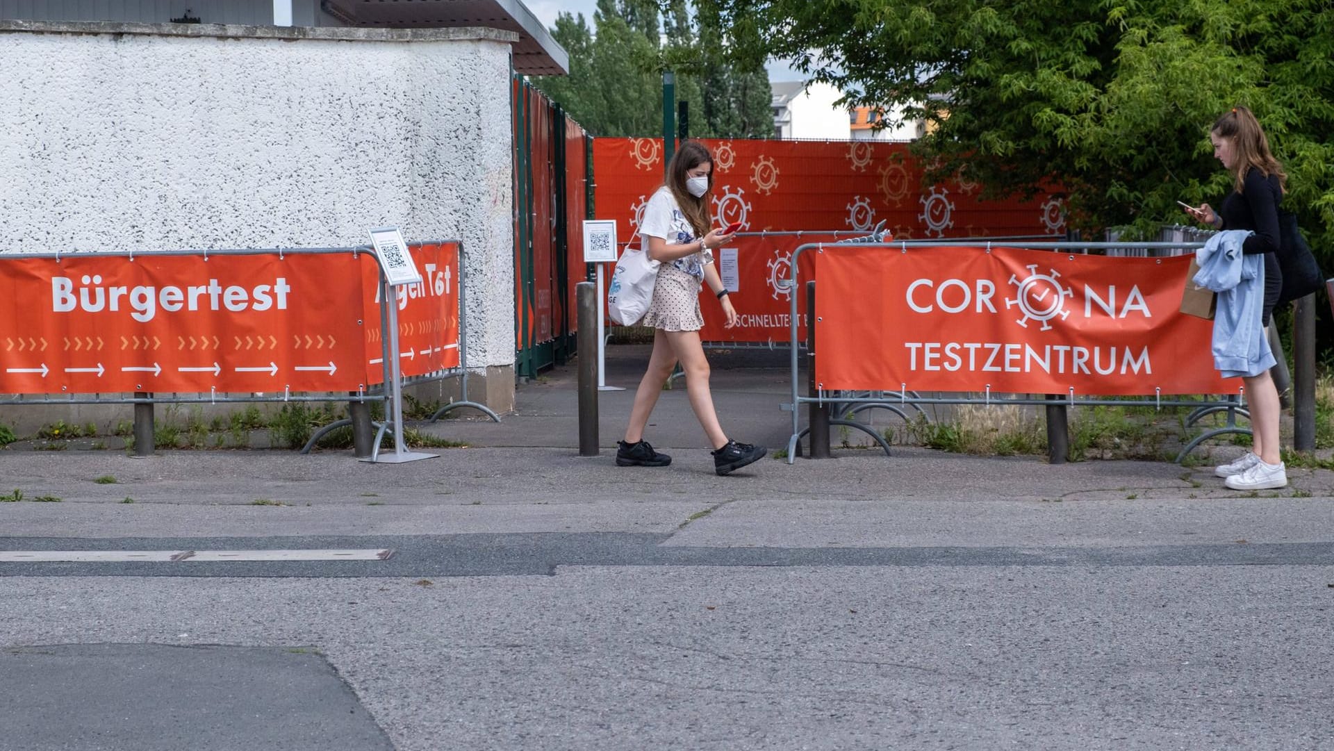 Corona-Testzentrum in Berlin.