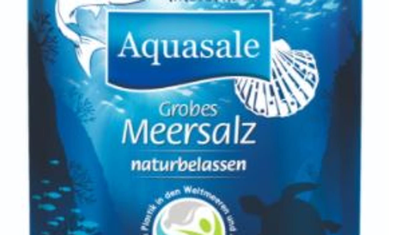 "Aquasale Grobes Meersalz": In bestimmten Chargen des Meersalzes können sich Glasscherben befinden.
