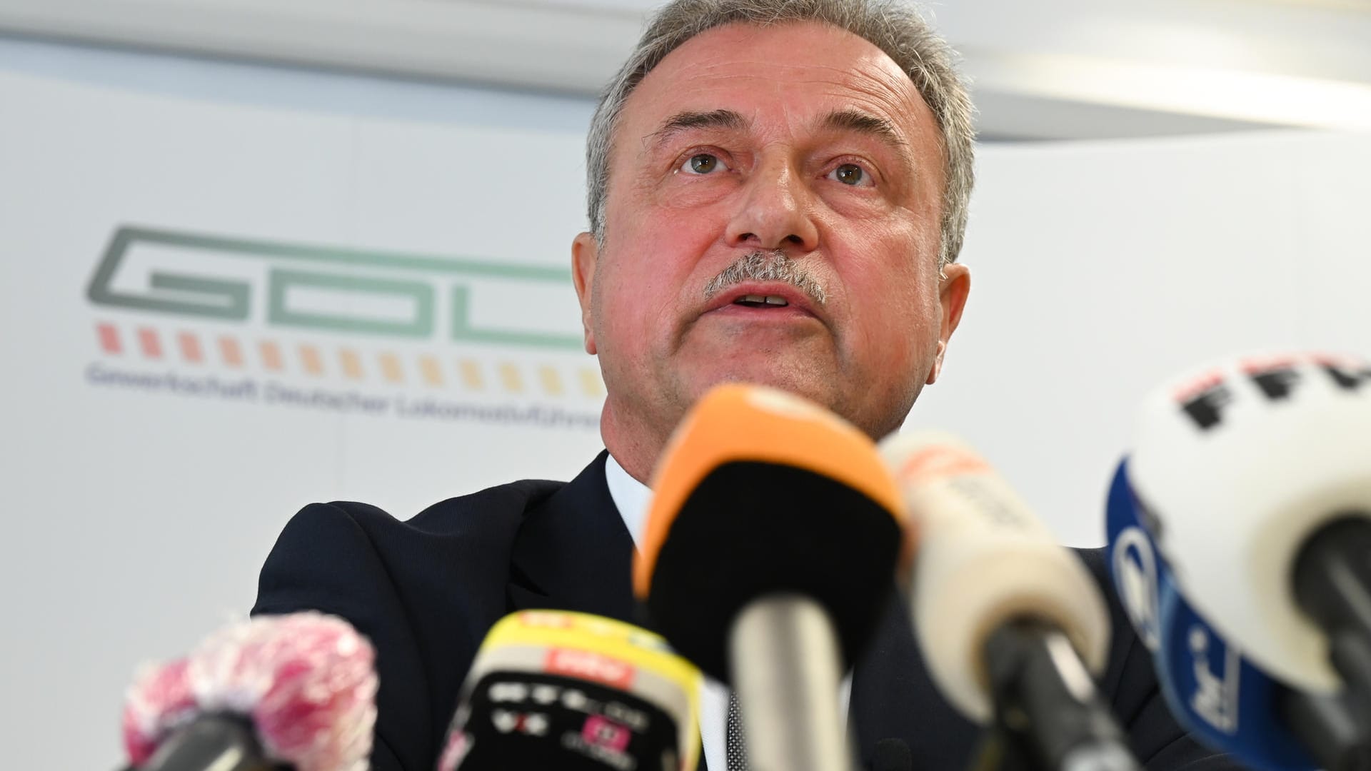 GDL-Chef Claus Weselsky bei der Streik-Pressekonferenz