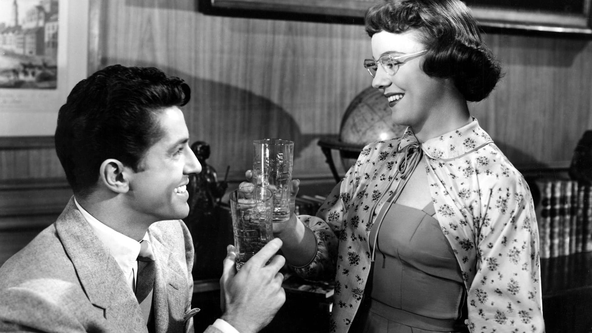 Farley Granger und Patricia Hitchcock in "Der Fremde im Zug".