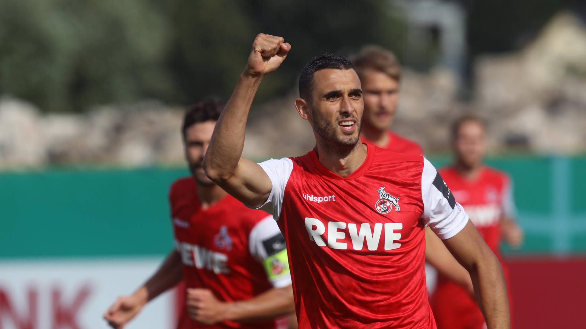 Ellyes Skhiri jubelt beim Spiel gegen den FC Carl Zeiss Jena: War der Ausgleichstreffer dort eines seiner letzten Tore für den 1. FC Köln?