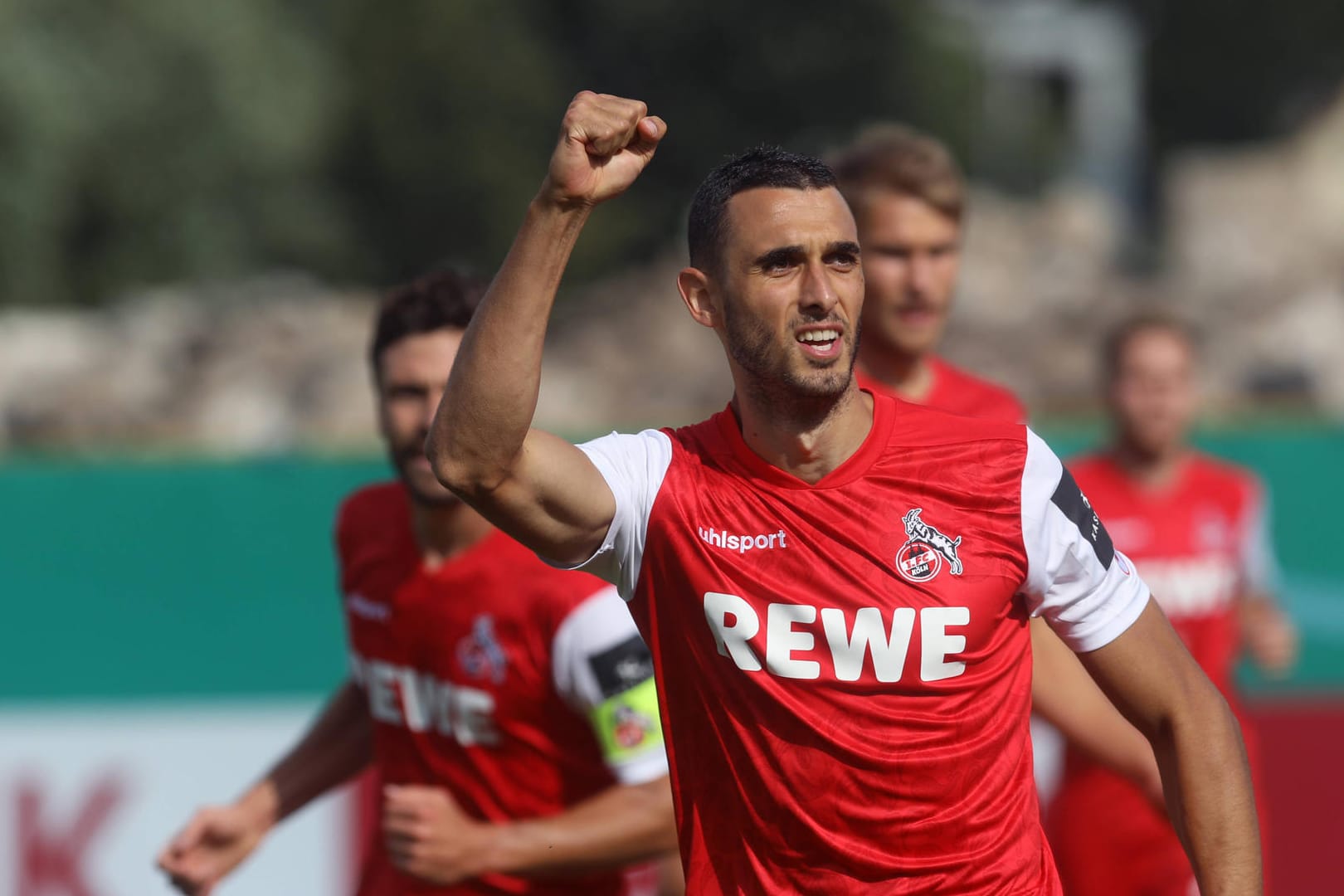 Ellyes Skhiri jubelt beim Spiel gegen den FC Carl Zeiss Jena: War der Ausgleichstreffer dort eines seiner letzten Tore für den 1. FC Köln?