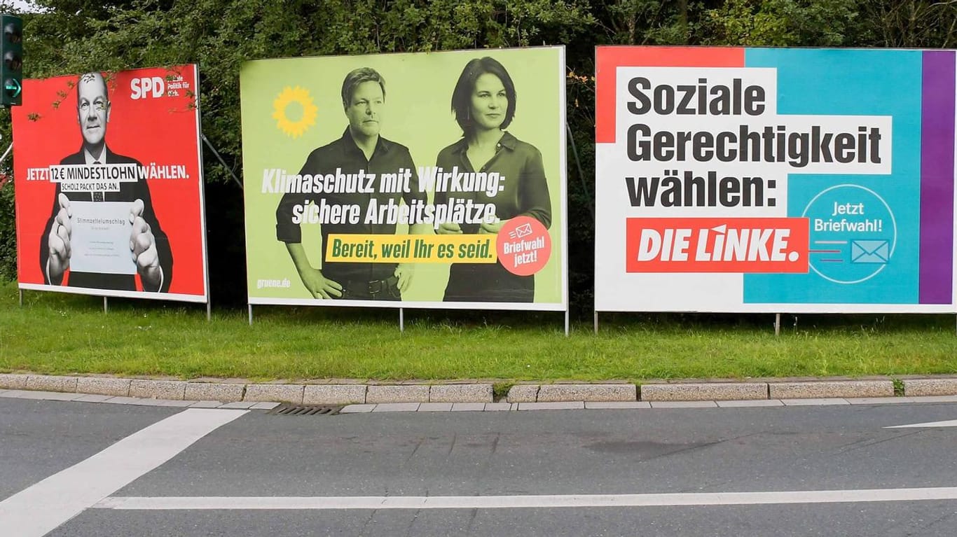 Wahlplakate von SPD, Grünen und Linken: Die Gesellschaft braucht einen Neuanfang nach Corona, findet unser Gastautor.