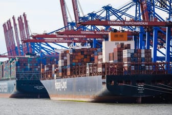 Containerschiffe im Hamburger Hafen (Symbolbild): Ein wichtiger Hafen in China ist dicht – nun droht ein Lieferchaos.