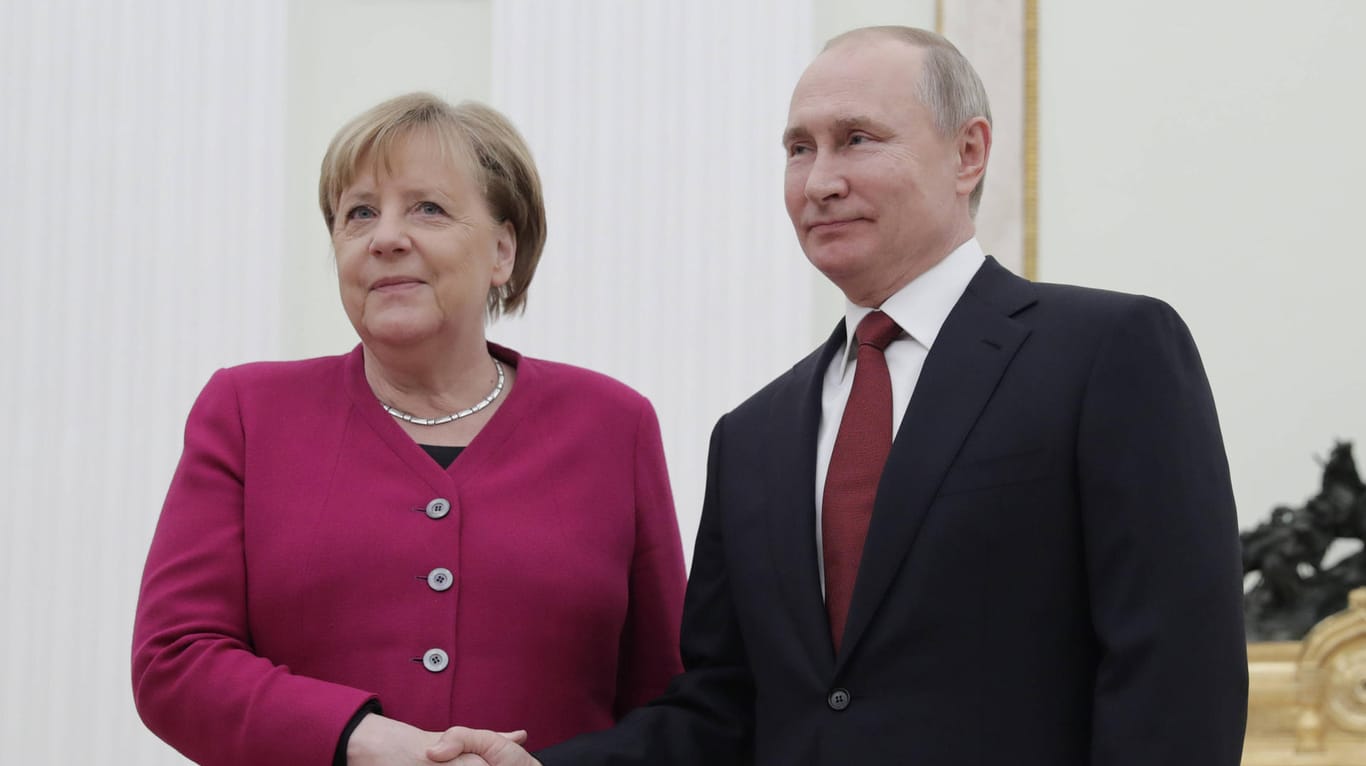 Angela Merkel und Wladimir Putin im Januar 2020: Nun ist erneut ein Treffen in Moskau geplant.