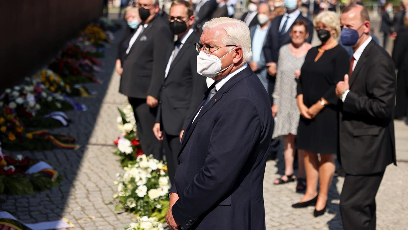 Bundespräsident Frank-Walter Steinmeier bei der Gedenkveranstaltung zum Bau der Berliner Mauer: "Der 13. August 1961 war ein Schicksalstag für uns Deutsche und für die Welt".