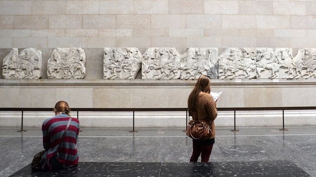 Teile des Parthenon-Fries werden im British Museum ausgestellt. Teile des Parthenon-Fries werden im British Museum ausgestellt.