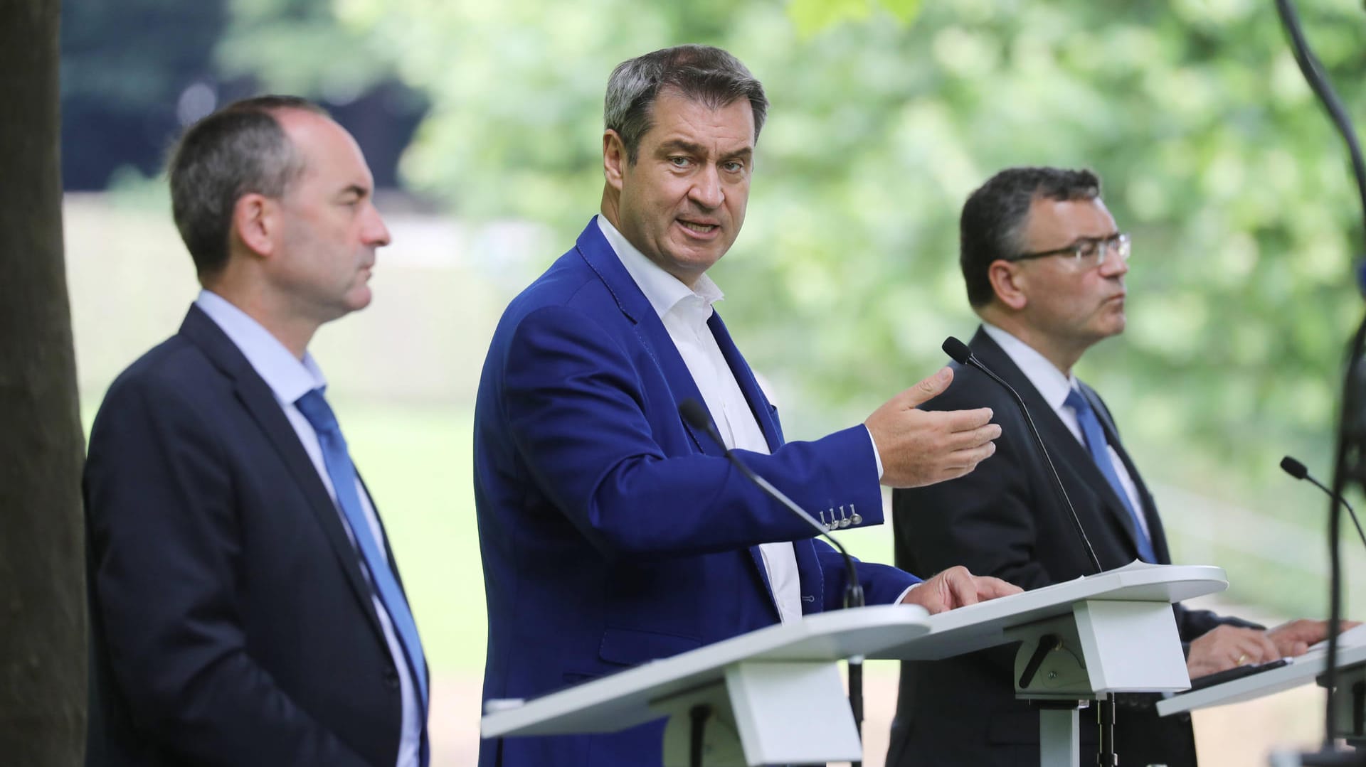 Bayerns Ministerpräsident Markus Söder (m): Zuspruch für seinen Vorstoß kommt von den Grünen.