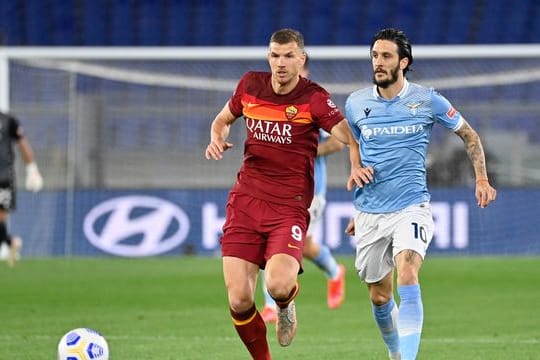 Edin Dzeko (l) kommt aus Rom zu Inter Mailand.