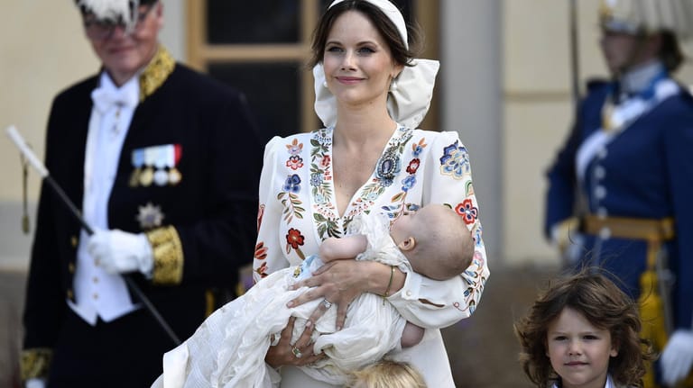 Prinzessin Sofia bei der Taufe von Prinz Julian.