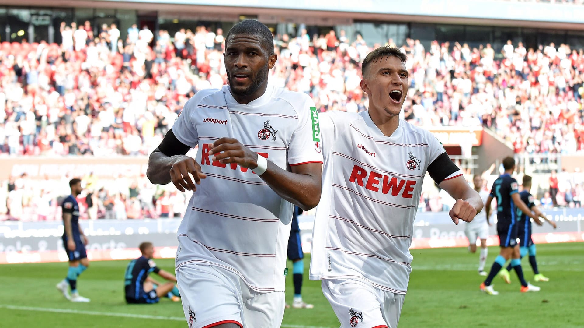 Anthony Modeste (l.) und Dejan Ljubicic beim Spiel gegen Hertha BSC: Neuzugang Ljubicic konnte mit überragender Leistung punkten.