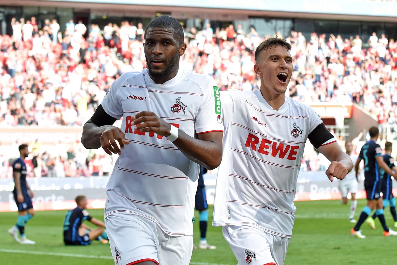 Anthony Modeste (l.) und Dejan Ljubicic beim Spiel gegen Hertha BSC: Neuzugang Ljubicic konnte mit überragender Leistung punkten.