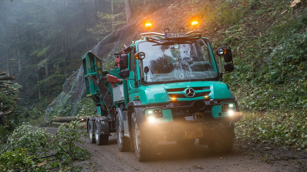 Daimlers Unimog ist auch in der Holzwirtschaft ein gern genutztes Einsatzfahrzeug.