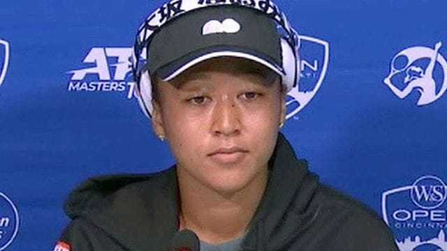 Naomi Osaka musste eine Pressekonferenz unterbrechen.