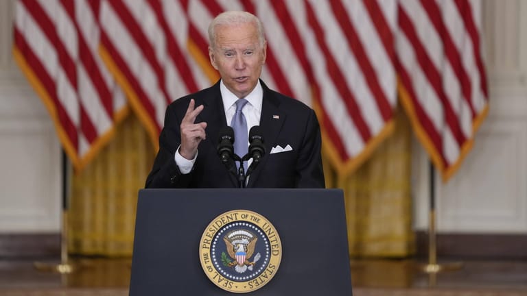 Joe Biden: Der US-Präsident hält an seiner Entscheidung fest, die US-Truppen aus Afghanistan abzuziehen.