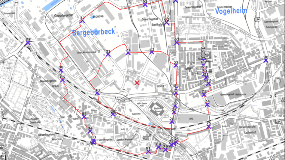 Der Evakuierungsradius: Die Bombe soll noch am Mittwoch entschärft werden.