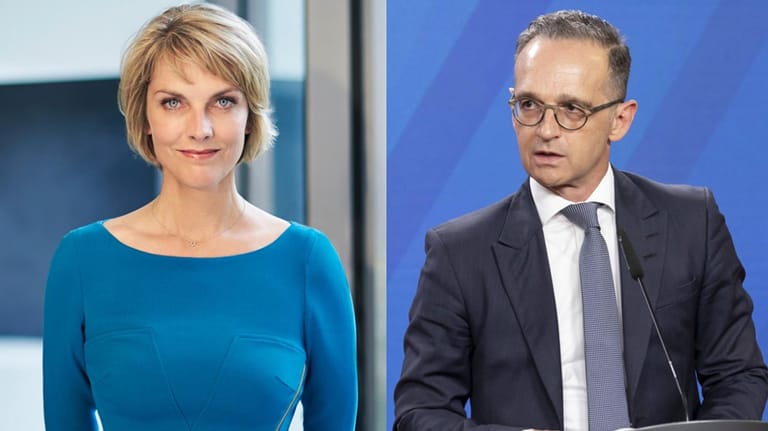Marietta Slomka und Heiko Maas: Der Außenminister musste sich kritische Fragen von der ZDF-Moderatorin anhören.