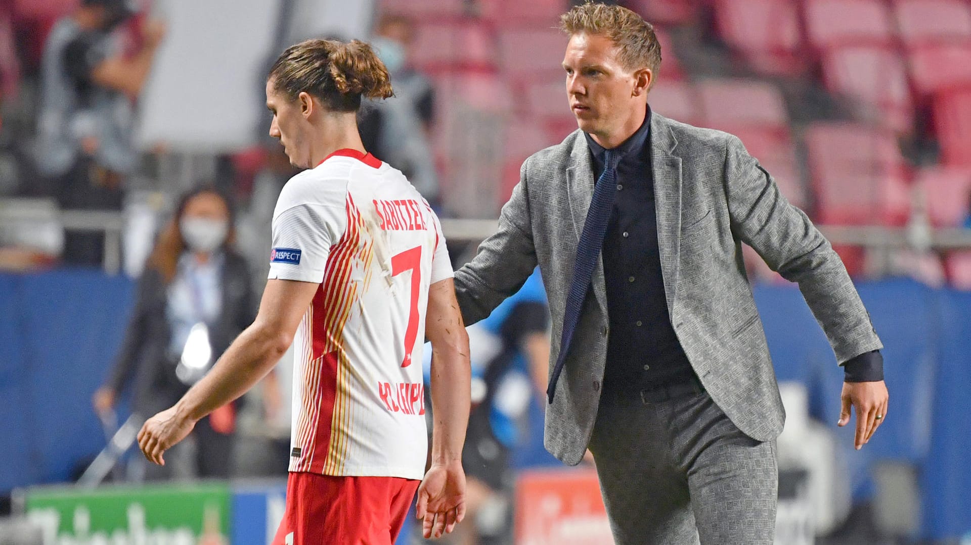 Schon in Leipzig zusammengearbeitet: Treffen Julian Nagelsmann (r.) und Marcel Sabitzer in München wieder aufeinander?