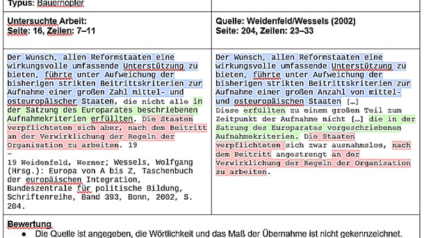 Mehr als 60 Stellen haben Berliner Forscher in der Masterarbeit von Franziska Giffey gefunden, die sie als Plagiate einschätzen. t-online dokumentiert Auszüge aus der Plagiatprüfung. Blaue, grüne und rosa Markierungen zeigen Stellen an, die fast oder ganz wörtlich übernommen wurden, ohne entsprechend gekennzeichnet zu sein. Unterschiedliche Farben dienen lediglich zur besseren Zuordnung gestückelter Passagen.