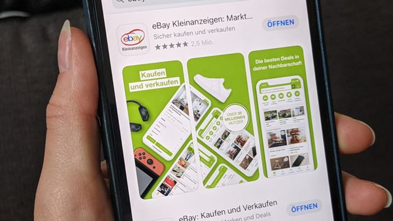 Die App von Ebay Kleinanzeigen im App Store von Apple auf einem iPhone.