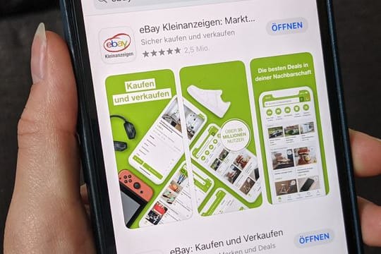 Die App von Ebay Kleinanzeigen im App Store von Apple auf einem iPhone.