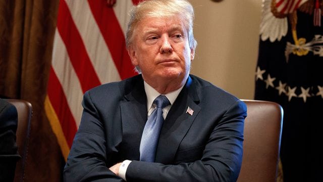 Donald Trump, damaliger Präsident der USA. Donald Trump, damaliger Präsident der USA.
