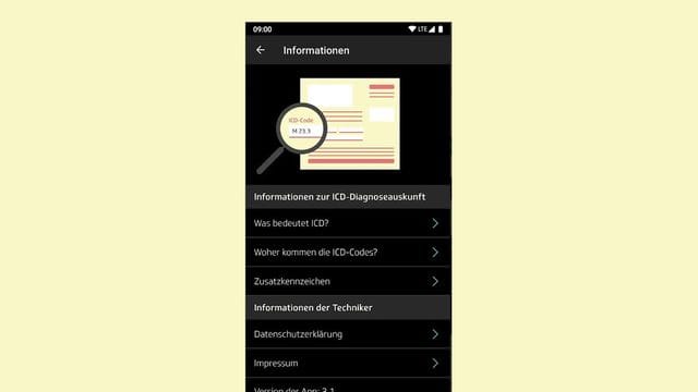 Wer genau wissen will, welche Diagnose hinter welchem Schlüssel steckt, kann dazu eine App der Techniker Krankenkasse nutzen.