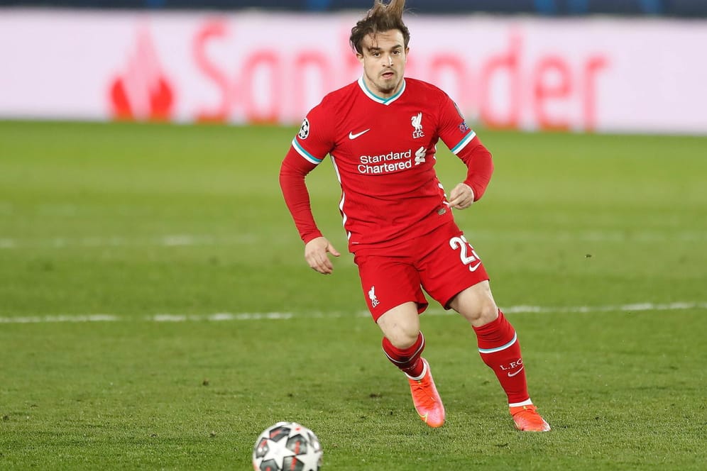 Xherdan Shaqiri vergangene Saison im Trikot des FC Liverpool: Der Schweizer spielt ab sofort in Frankreich.