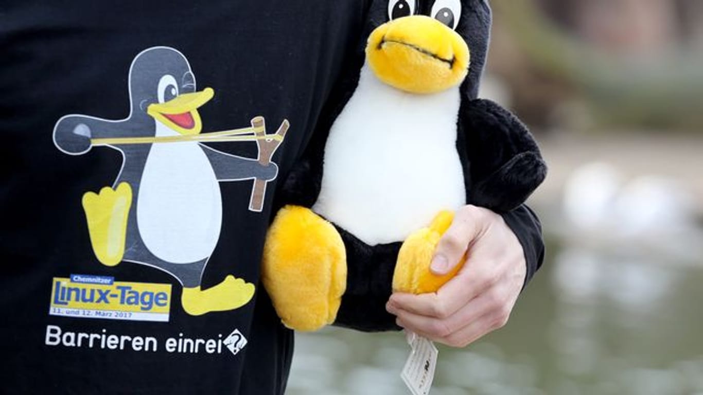 Ein Linux-Maskottchen, der Pinguin Tux.