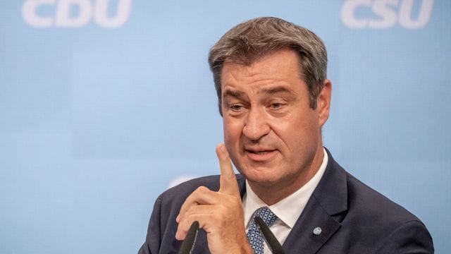 Markus Söder spricht Markus Söder spricht