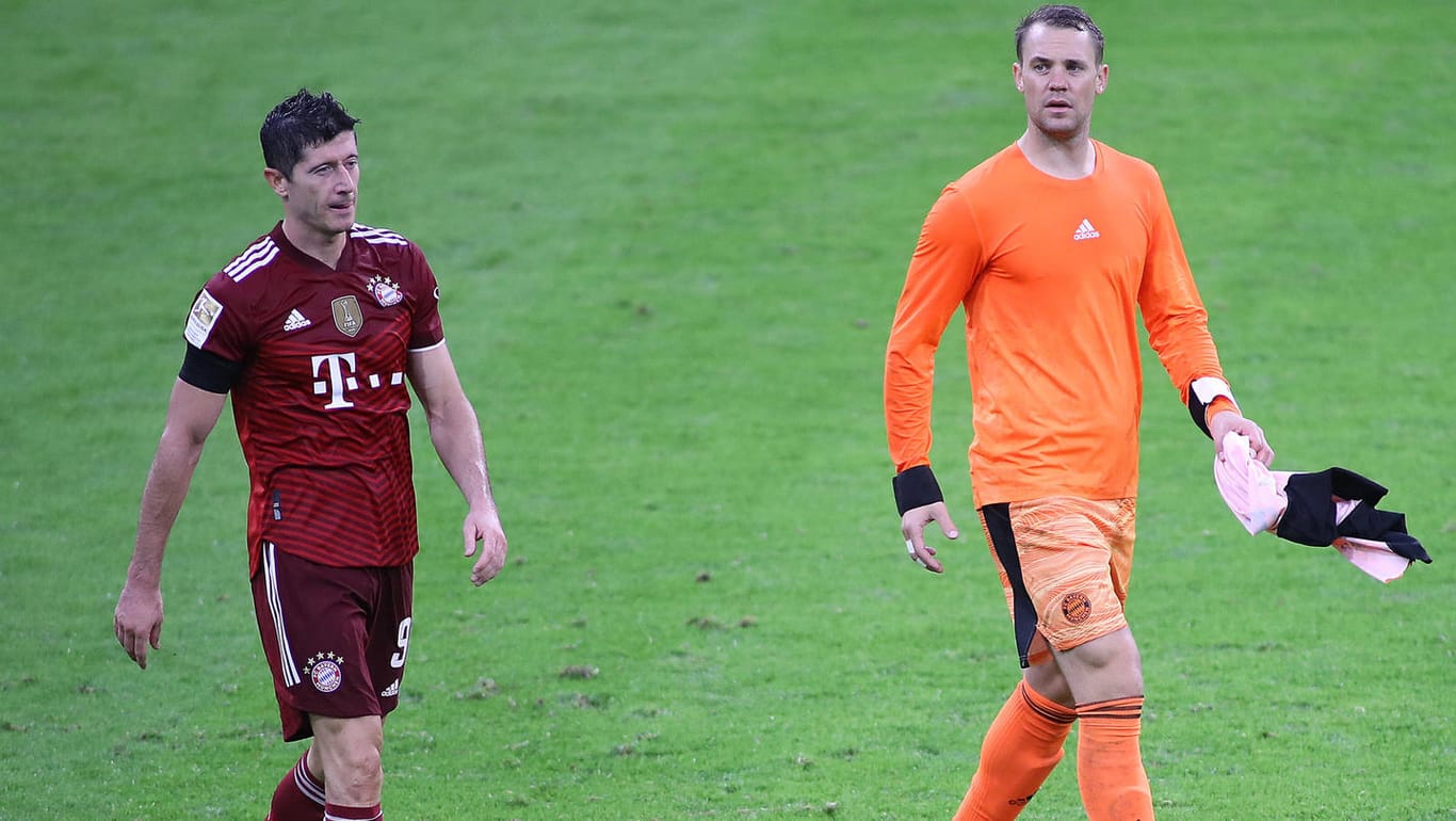 Robert Lewandowski (l.) und Manuel Neuer: Die beiden Bayern-Stars werden in Bremen fehlen.