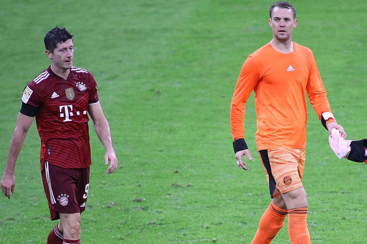 Robert Lewandowski (l.) und Manuel Neuer: Die beiden Bayern-Stars werden in Bremen fehlen.