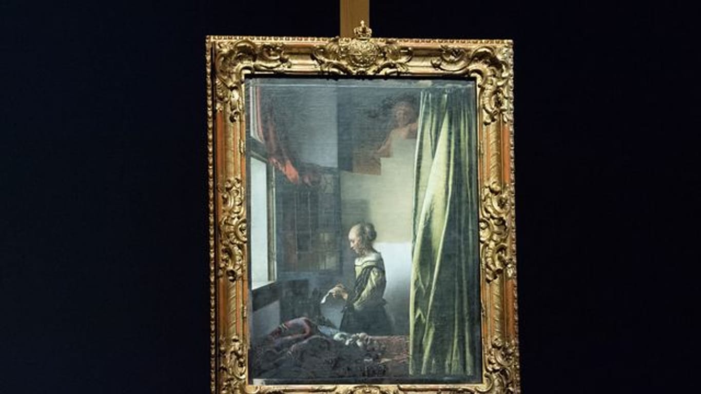 Das teilrestaurierte Gemälde "Brieflesendes Mädchen am offenen Fenster" von Johannes Vermeer im Mai 2019 in der Gemäldegalerie Alte Meister.