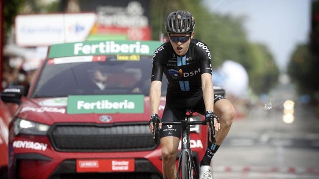 Feierte seinen zweiten Etappensieg bei der Spanien-Rundfahrt 2021: Michael Storer. Feierte seinen zweiten Etappensieg bei der Spanien-Rundfahrt 2021: Michael Storer.