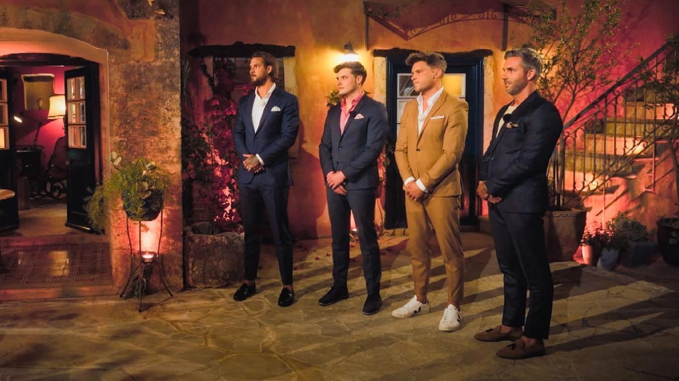 "Bachelorette": Zico, Raphael, Dominik und Max wollten die Bachelorette noch weiter kennenlernen.