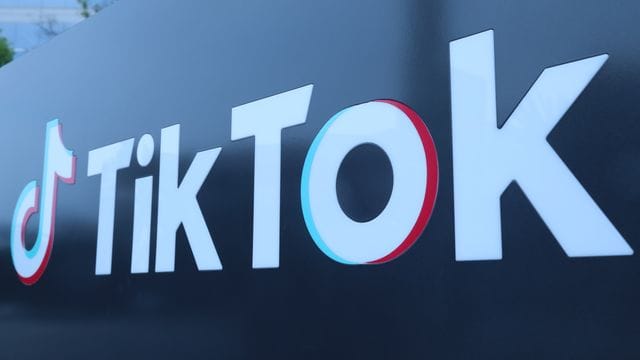 Das Logo des Video-Tausch-Unternehmens TikTok.