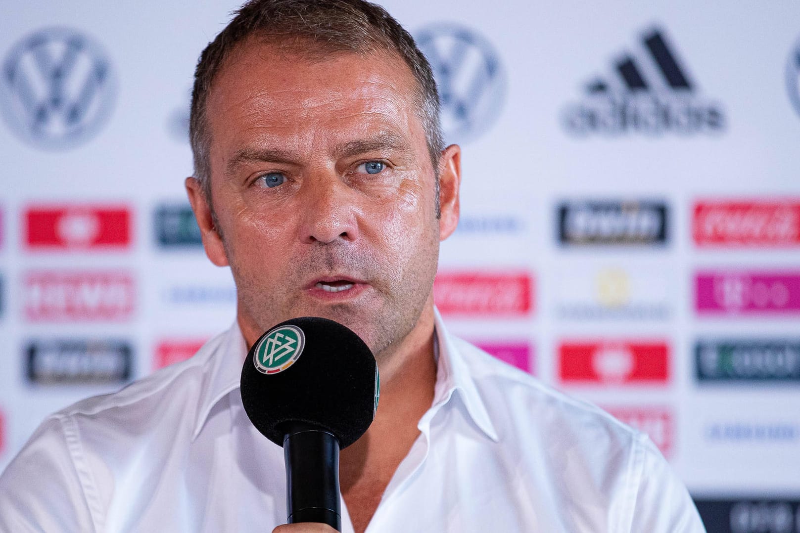 Hansi Flick: Der Trainer wechselte im Sommer von Bayern München zum DFB.