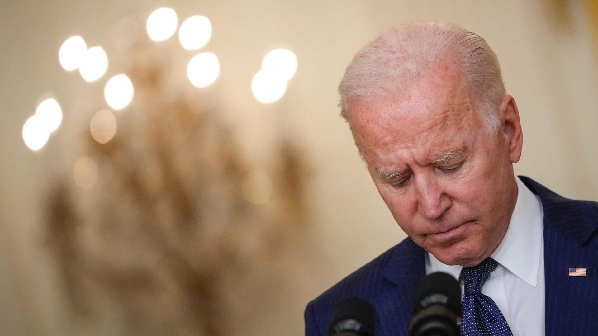 Niedergeschlagen: Joe Biden nach den Anschlägen von Kabul.