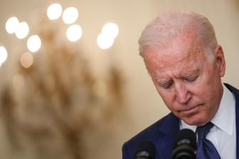 Niedergeschlagen: Joe Biden nach den Anschlägen von Kabul.