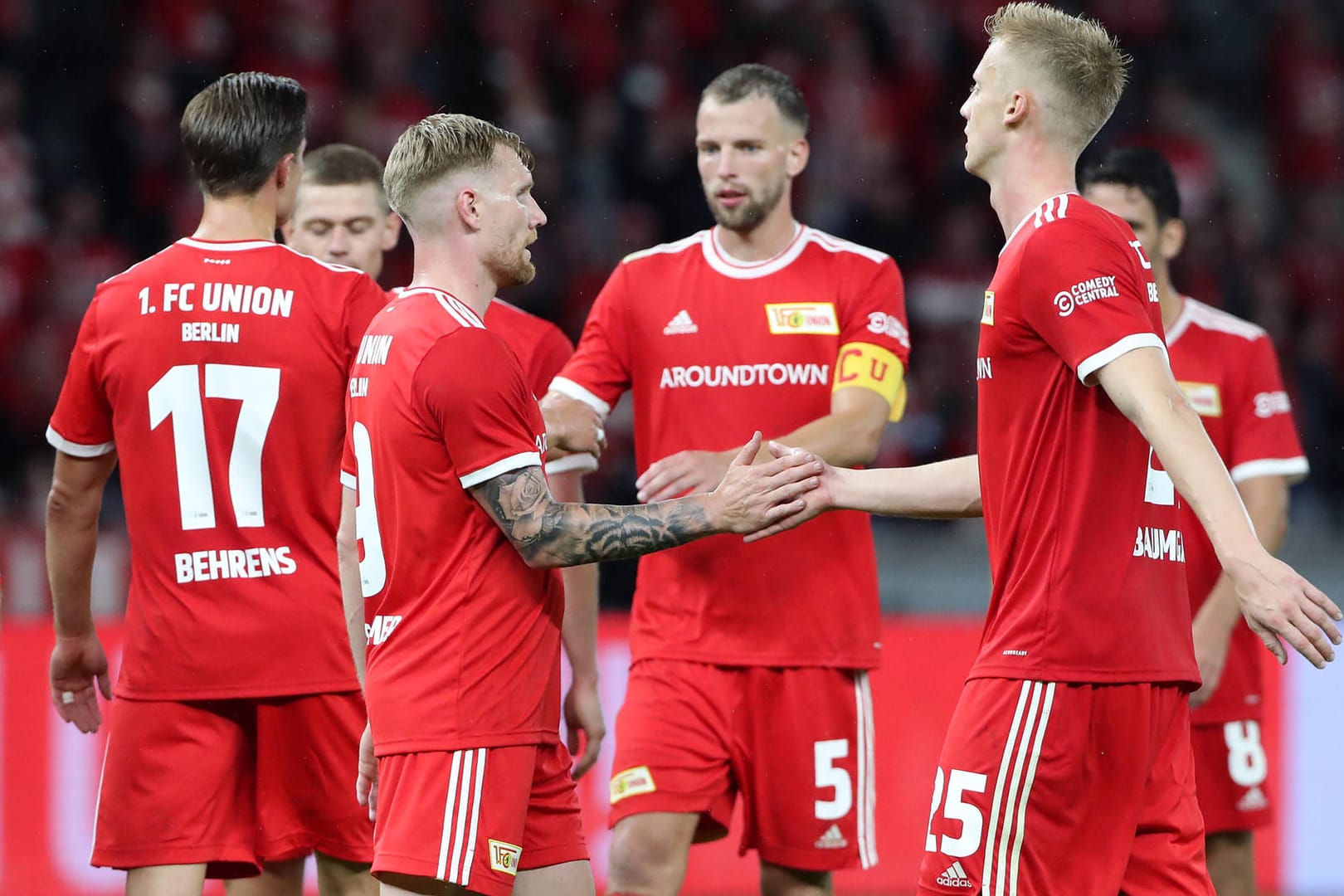 Wir sind dabei: Union Berlin jubelt über den Einzug in die Conference League.