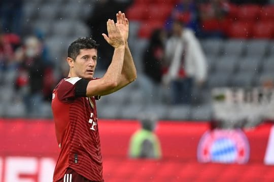 Bayerns Robert Lewandowski traf beim 4:3 gegen Hertha BSC am dritten Spieltag der vergangenen Saison viermal.