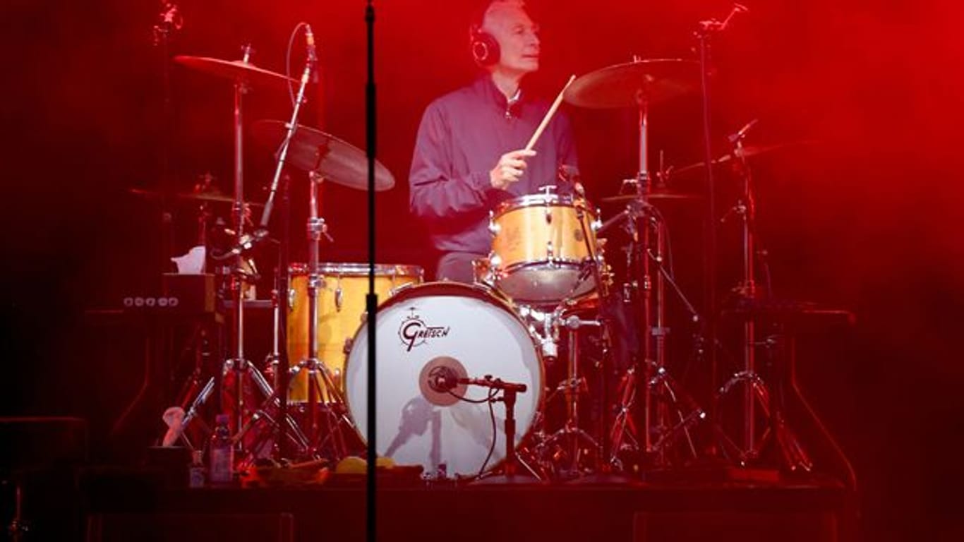 Drummer Charlie Watts bei einem Konzert in Hamburg 2017.