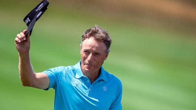 Bernhard Langer spielte an seinem 64. Bernhard Langer spielte an seinem 64.