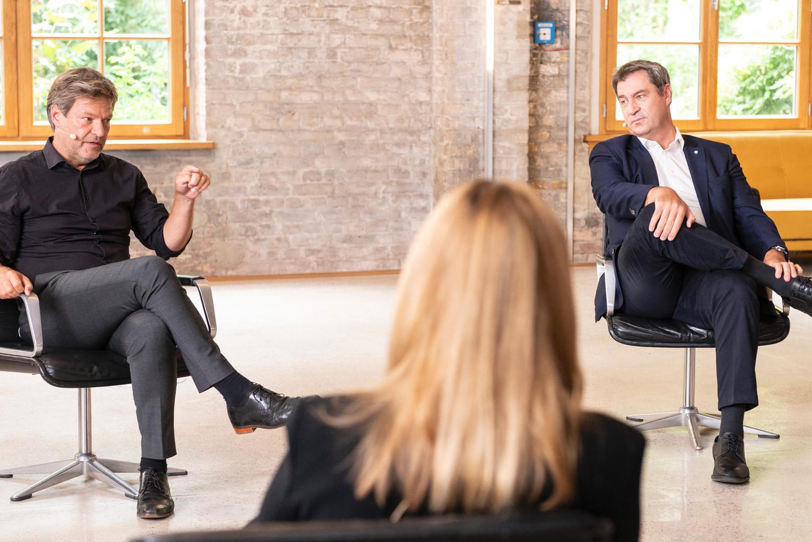 Markus Söder und Robert Habeck: Der eine setzte auf Eigenlob für die Union, der andere auf die Herausforderer-Rolle.