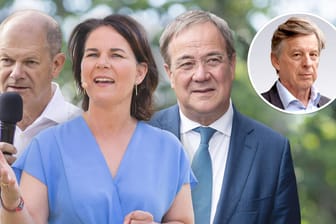 Olaf Scholz, Annalena Baerbock und Armin Laschet: Die drei Kanzlerkandidaten stellen sich am Abend den Fragen des Wahlkampfs.