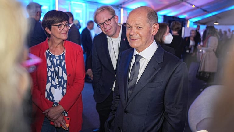 Olaf Scholz wirkte nach dem TV-Auftritt sichtlich gelöst.